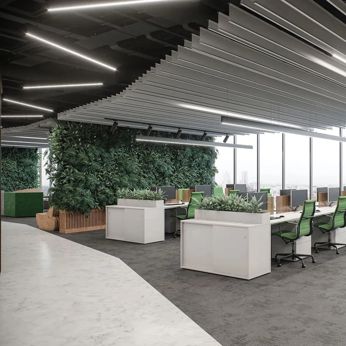 Пластинообразный Потолок SKYLINES